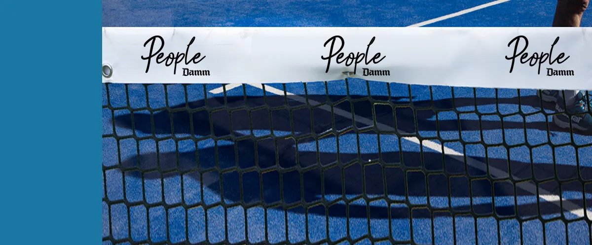 Cubre-red con logotipo de People Damm
